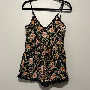 Lottie & Holly Black Floral Romper